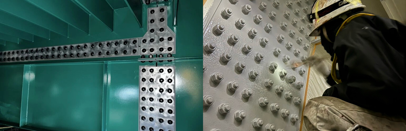 添接部の塗装の写真